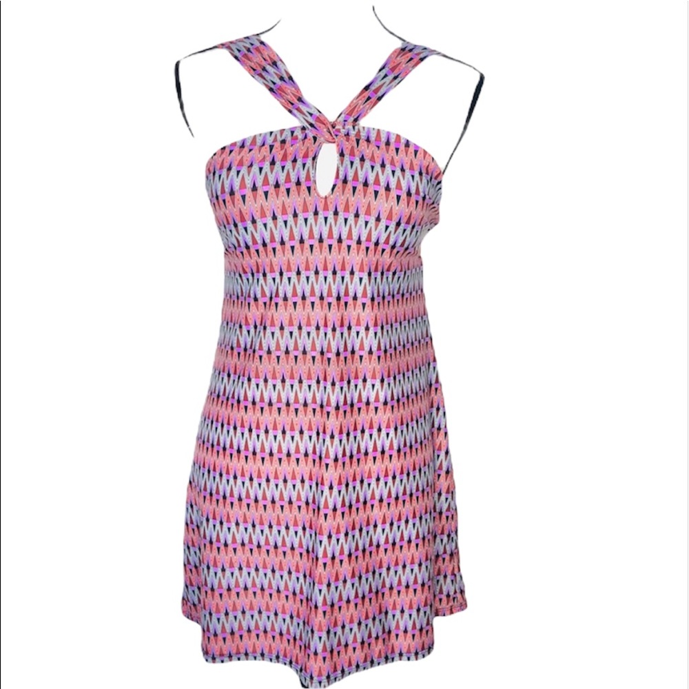 ATHLETA KIKI woman’s halter keyhole swim dress